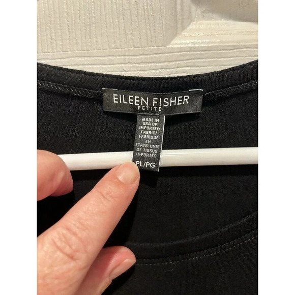 Eileen Fisher Size Large Petite Jersey Colorblock Dress Lagenlook Comfort - Picture 2 of 6